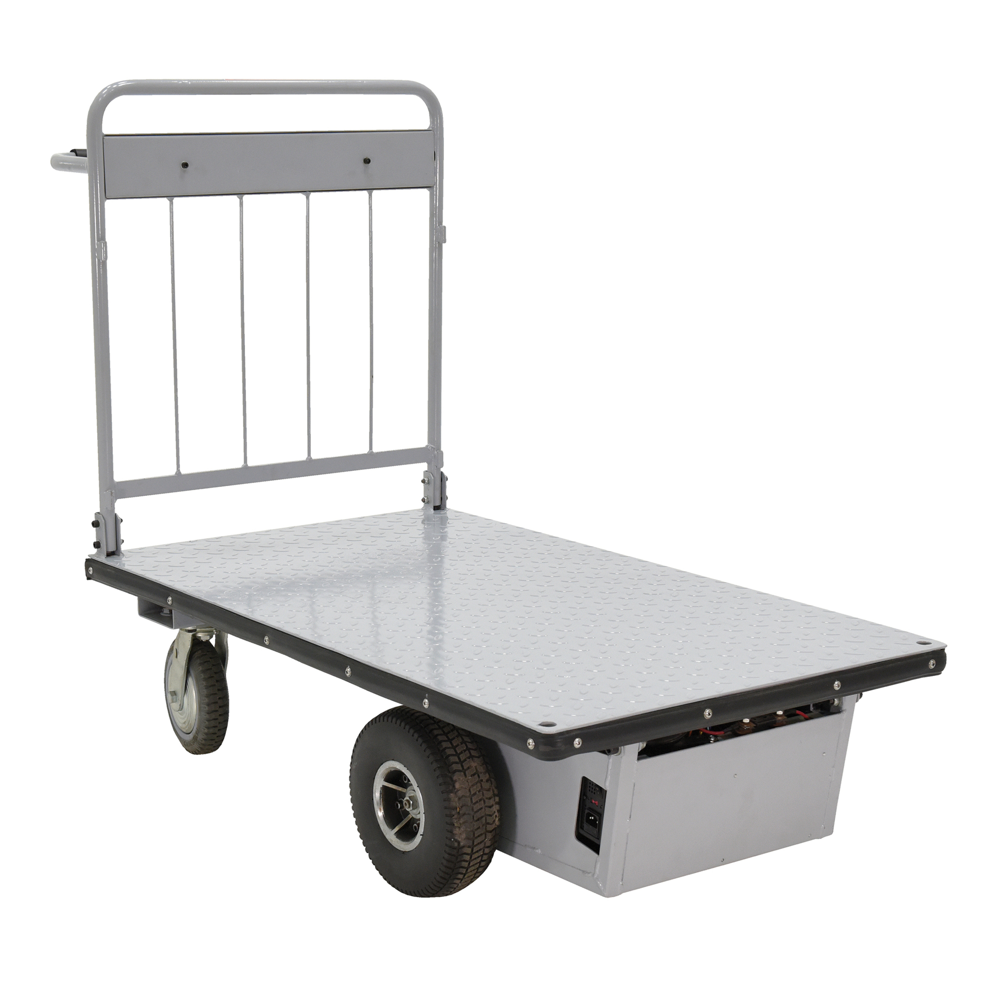 Vestil Electric Material Handling Cart - 28in. x 48in., 1000-Lb. Capacity, No Sides, Model# EMHC-2848-1